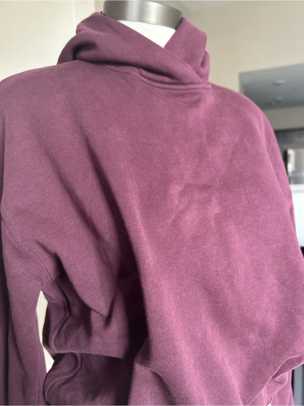 lululemon athletica Cropped Deep Burgundy Pullover Hoodie